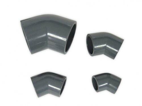 pvc 45° elbow grey